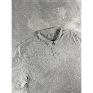 John Varvatos Shirt Mens Large Grey Polo